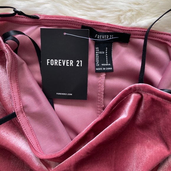 Forever 21 Pink Velvet Mini Dress - Picture 3 of 4